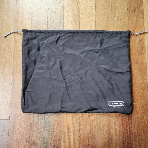 Coach Brown Silk Drawstring Dust Bag 15 x 19 - Picture 3 of 15